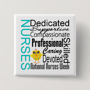 Krankenschwester-Anerkennungs-Collage - Button