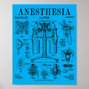 Krankenschwester Arzt Anästhesie Medizin Anästhesi Poster