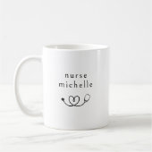 Krankenschwester Arzt | Benutzerdefinierte minimal Kaffeetasse (Links)