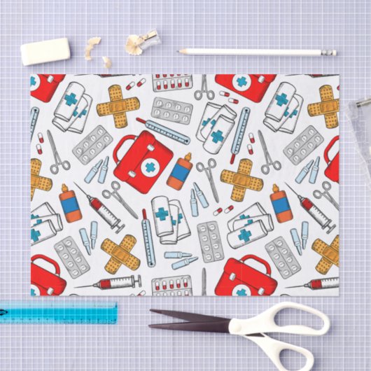 Krankenschwester, Arzt, Medizin, Gesundheitswesen Seidenpapier (Handwerk)