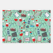Krankenschwester, Arzt, medizinisches Berufliches Geschenkpapier Set (Vorderseite 3)