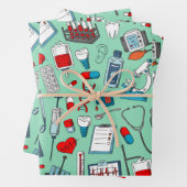Krankenschwester, Arzt, medizinisches Berufliches Geschenkpapier Set (Beispiel)