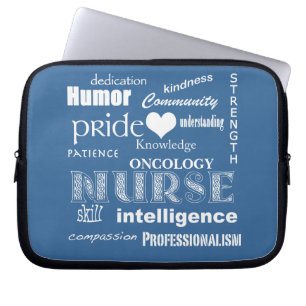 Krankenschwester Attributes/ONCOLOGY Laptopschutzhülle