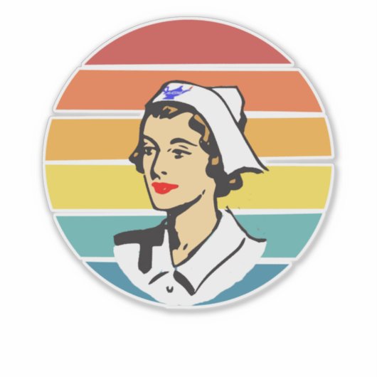 Krankenschwester Aufkleber (Vorderseite)