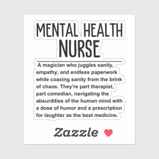 Krankenschwester Aufkleber (Blatt)