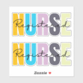 Krankenschwester Aufkleber (Blatt)