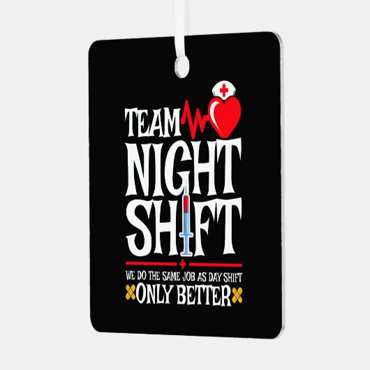 Krankenschwester-Aufwertung Gewitterteam Night Shi Ornament Aus Metall (Vorderseite links)