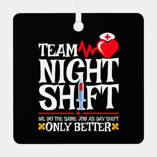 Krankenschwester-Aufwertung Gewitterteam Night Shi Ornament Aus Metall (Vorderseite)