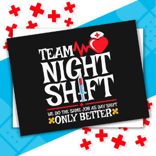 Krankenschwester-Aufwertung Gewitterteam Night Shi Postkarte
