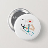 Krankenschwester-Ausrüstung Button (Vorne & Hinten)