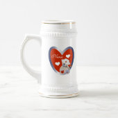 Krankenschwester-Bär mit Herz-T - Shirts und Bierglas (Links)