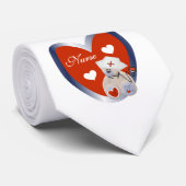 Krankenschwester-Bär mit Herz-T-Shirts und Geschen Krawatte (Gerollt)