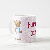 Krankenschwester-Bär - Teddybär Kaffeetasse (Vorderseite Links)