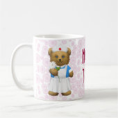 Krankenschwester-Bär - Teddybär Kaffeetasse (Links)