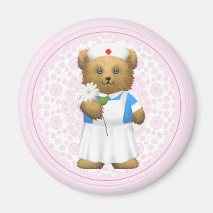 Krankenschwester-Bär - Teddybär Magnet