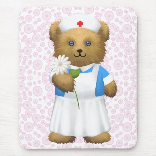 Krankenschwester-Bär - Teddybär Mousepad (Vorne)