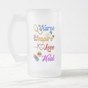Krankenschwester Barware Inspirieren Liebe Heilen  Mattglas Bierglas