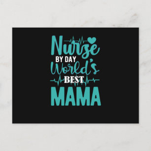 Krankenschwester bei Tag - beste Mama der Welt - W Postkarte