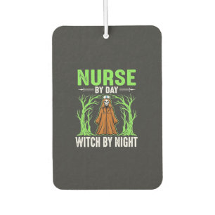 Krankenschwester bei Tag, Hexe bei Nacht Halloween Autolufterfrischer