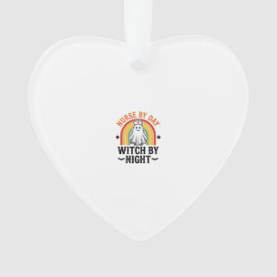 Krankenschwester bei Tag, Hexe bei Nacht, Vintage- Ornament