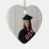Krankenschwester, benutzerdefiniertes Foto, BSN RN Keramik Ornament (Rechts)