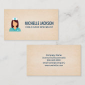 Krankenschwester | Berufliches Symbol für das Gesu Terminkarte (Vorne/Hinten)