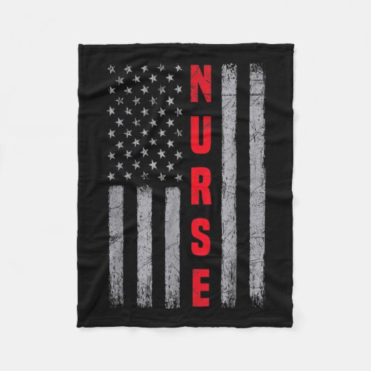 Krankenschwester betrübt die Entwicklung amerikani Fleecedecke (Vorderseite)