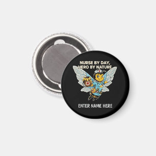 Krankenschwester Biene Held Retro Zeichentrick Med Magnet