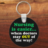 Krankenschwester - bleibe einfach weg schlüsselanhänger (Vorderseite)