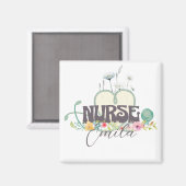 Krankenschwester Blumen Garten Ihr Name Magnet (Vorderseite/Rückseite)