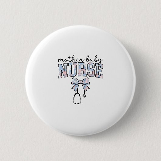 Krankenschwester Blumen-Schleife-Shirt-Design für Button (Vorderseite)