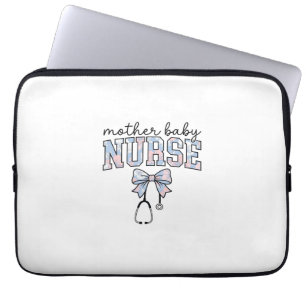 Krankenschwester Blumen-Schleife-Shirt-Design für  Laptopschutzhülle