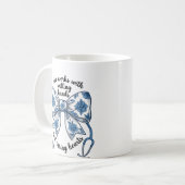 Krankenschwester Blumen-Schleife Stethoskop Vintag Kaffeetasse (Vorderseite Links)