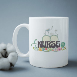 Krankenschwester Blumengarten Ihr Name Kaffeetasse