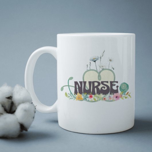 Krankenschwester Blumengarten Ihr Name Kaffeetasse