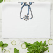 Krankenschwester-Bow-Stethoskop Vintage-Blumenmust Geschirrtuch (Gefaltet)