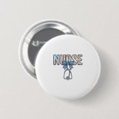 Krankenschwester Bow Stethoskop Vintage Floral Button (Vorne & Hinten)