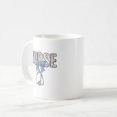 Krankenschwester Bow Stethoskop Vintage Floral Kaffeetasse (Vorderseite Links)