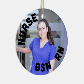 Krankenschwester bsn rn Foto Kreis Keramik Ornament (Rechts)