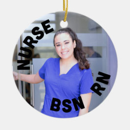 Krankenschwester bsn rn Foto Kreis Keramik Ornament
