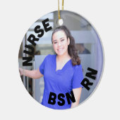 Krankenschwester bsn rn Foto Kreis Keramik Ornament (Links)