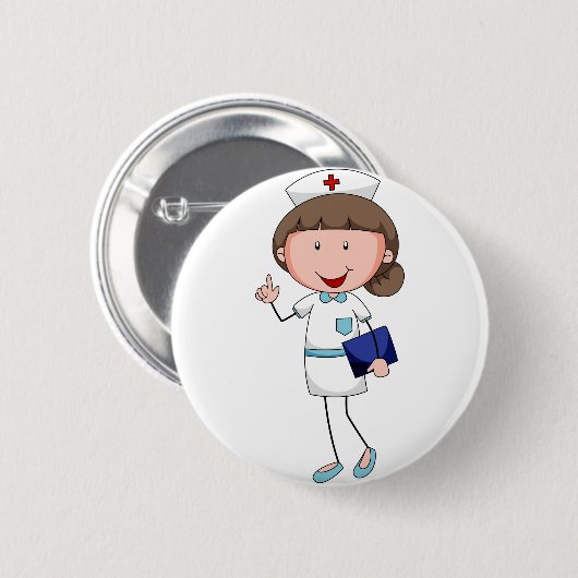 Krankenschwester Button (Vorne & Hinten)