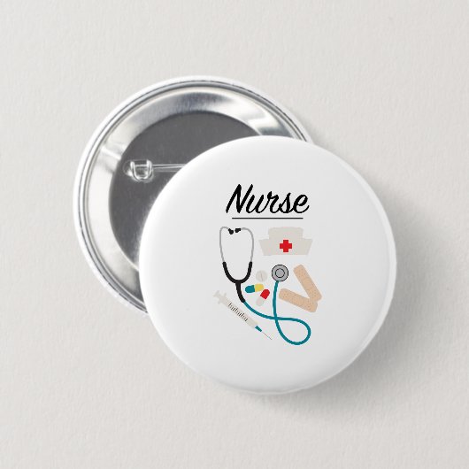 Krankenschwester Button (Vorne & Hinten)