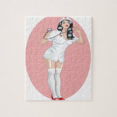 Krankenschwester-Button oben Puzzle (Vertikal)