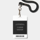 Krankenschwester Caduceus schwarz-weiß-Foto-ID Ausweis (Rückseite mit Lanyard)