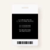 Krankenschwester Caduceus schwarz-weiß-Foto-ID Ausweis (Rückseite)