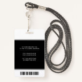 Krankenschwester Caduceus schwarz-weiß-Foto-ID Ausweis (Rückseite mit Schlüsselband)