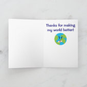 Krankenschwester Dank mit Lächeln Globe, Verband u Dankeskarte (Innenseite)