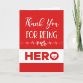 Krankenschwester danke Doktor Hero Karte (Vorderseite)