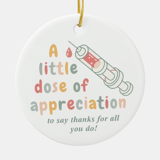 Krankenschwester Danke Geschenk Ornament – Eine kl (Vorne)